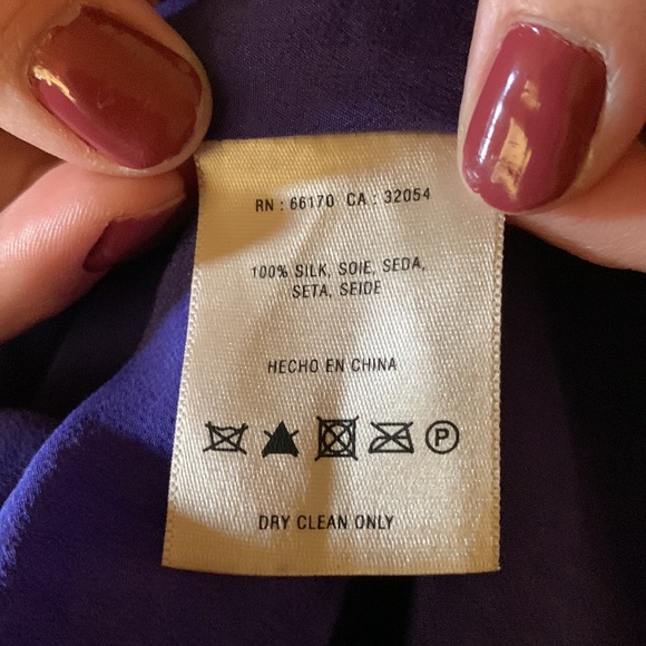 Leifsdottir by Anthropologie Purple 100% Silk Beaded Blazer Size Small - Picture 12 of 14